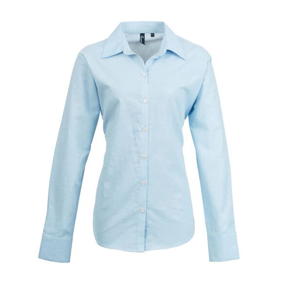 Premier Womens/Ladies Signature Oxford Long Sleeve Office/Formal Shirt/Blouse / - Picture 1 of 3